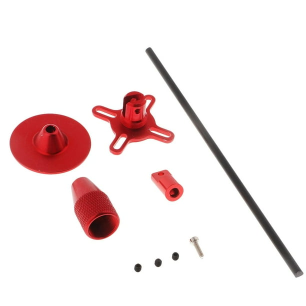 Soporte de antena metálica plegable universal para control por computadora para cuadricóptero RC rojo