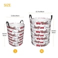 thumbnail image 2 of Lsque Retro Train pattern Laundry Hamper Basket, Tall Woven Rope Hamper Basket for Clothes, Lightweight Storage Basket, Collapsible Waterproof-Medium, 2 of 8