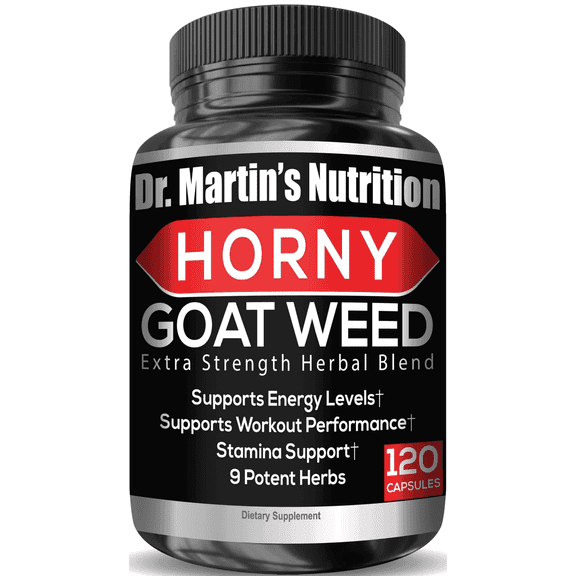 1650mg Horny Goat Weed 120Ct with Maca, L-Arginine, Ginseng & Tribulus | Herbal Blend for Daily Vitality & Wellness | For Male and Female