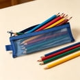 thumbnail image 6 of Mesh Zipper Pencil Pouch Bags,Small Pencil Case Pouch for Organizing,Plastic Pencil Pouches for Office Supplies Storage Makeup Bag for Stationary,Travel Pouches for Daily Toiletries,Cosmetic Bag Blue, 6 of 6