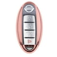 thumbnail image 4 of Xotic Tech Rose Pink Soft TPU + Hard ABS Remote Smart Key Fob Full Sealed Shell Case Cover for Nissan 4 buttons, 4 of 7