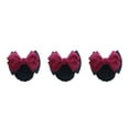 thumbnail image 3 of Decodeary Professional Hair Plate Mesh Pocket Practical Snood Net Elegant And Professional Two Bows- rose red 3Set, 3 of 6