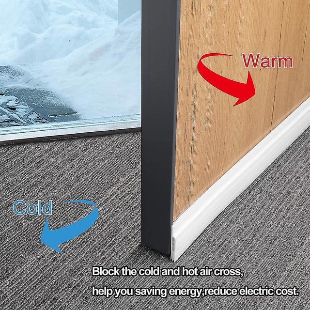 Puerta Draft Stopperdoor Sweep para puertas interiores exteriores, sello inferior de la puerta Aislamiento contra el polvo y el ruido Burlete para el clima D