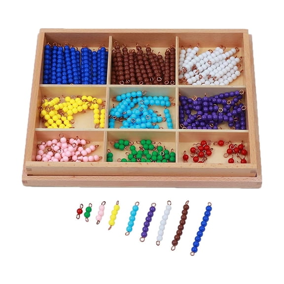 Adena Montessori Counting Beads Checker Board Beads Math Games & Teaching Numbers Counting Toys