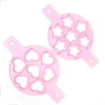 thumbnail image 3 of Anillo para cacerola para huevos Super homeMX 2 piezas Silicona Rosa, 3 of 8