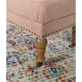 thumbnail image 4 of Linon Kacie 50" Wide Buttun Tufted Bench, Distressed Gray Washed Pink Linen, 4 of 11