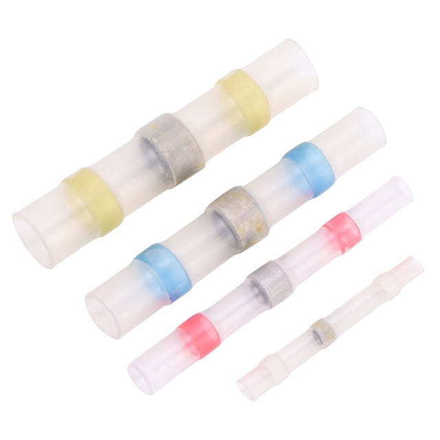 Kit de conector de alambre de sellado de soldadura, 100 piezas de tubos termocontraíbles Terminales impermeables de fusión en caliente Conector de cable aislado de fusión en caliente Acabado de lujo
