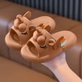 thumbnail image 2 of TOWED22 Toddler Little Kids Slide Sandals Comfy Non-slip Unicorn Summer Beach Pool Water Shoes Thick Sole Boys Girls Shower Slippers(Coffee,12), 2 of 6