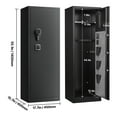 thumbnail image 4 of VEVOR 8-10 Gun Safe, Long Gun Cabinet for Rifles and Pistols, Quick Access Fireproof Rifle Safe with 3 Pistol Pockets and Adjustable Racks, Large Digital Cabinet with Fingerprint and Password Lock, 4 of 6