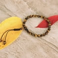 thumbnail image 1 of Tiger Eye Tibetan Wrist Mala with Guru Bead (6mm), 1 of 3