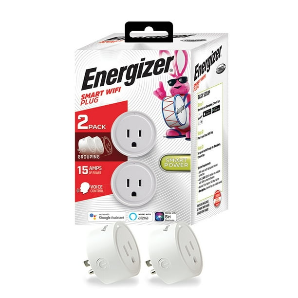Energizer Connect 15Amp Smart WiFi Plugs (2 Pack)