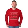 thumbnail image 5 of Ugly Christmas Lights Lets Get Lit Long Sleeve TShirt Men Women Brisco Brands X, 5 of 5