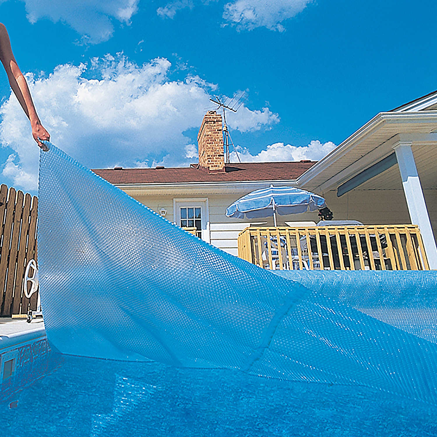 Blue Wave 12-mil Solar Blanket for Rectangular 20-ft x 40-ft In-Ground Pools, Blue - image 3 of 10