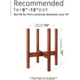 thumbnail image 6 of Plant Stand Mid Century Wood Flower Pot Holder (Plant Pot NOT Included) Modern Potted Stand Indoor Display Rack Rustic Decor, Up to 10 Inch Planter, Brown, 6 of 9