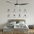 thumbnail image 5 of (Set of 2) 60" DC Motor Smart Ceiling Fan with Dimmable Light and Remote, 5 of 9