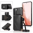 thumbnail image 1 of Feishell Crossbody Wallet Phone Case for Samsung Galaxy S23 with Removable Shoulder Strap,for Women Girls,Magnetic Clasp Credit Card Slots PU Leather Kickstand Shockproof Phone Case,Black, 1 of 10
