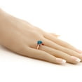 thumbnail image 4 of Gem Stone King 18K Rose Gold Plated Silver London Blue Topaz Solitaire Engagement Ring for Women (1.70 Cttw, Round 7MM, Gemstone November Birthstone, Available in Size 5, 6, 7, 8, 9), 4 of 4
