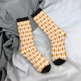 thumbnail image 5 of Fuzoiu Orange argyle Print Athletic Crew Socks for Men & Women,Casual Crew Socks,Above Ankle Crew Socks for Business, Casual, 5 of 6