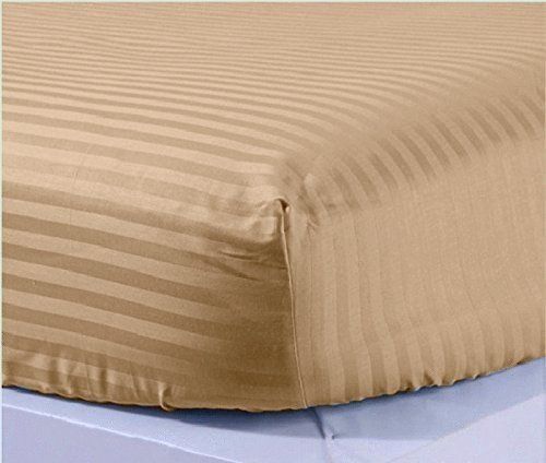 Stripe Extra Deep Fitted Sheet 600 Thread Count 100/% Egyptian Cotton Double King