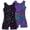 Black&purple Star, variant on 2 Pack Gymnastics Leotards for Girls Sparkly Toddler Biketards with Shorts Kids Unitard Dance Sportswear 3-10T