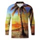 thumbnail image 3 of Camisas Oversize Hombre Hombres Casual Manga larga Invierno 3D Impreso Camisas Top Blusa Camisas (Yellow, XXL), 3 of 5