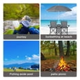 thumbnail image 3 of COWIN Outdoor Foldable Picnic Double Chair ,Camping Chairs with Umbrella Camping Double Portable Chairs Folding Beach Chair with Insulation Bag,Backpacking Gray, 3 of 7