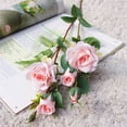 thumbnail image 3 of Trayknick 6 Pack Artificial Flowers, Rose Branch Portable Korean Style Fabric Fadeless Vivid Simulation Peony Bouquet Home Garden Wedding Decoration, 3 of 8