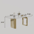 thumbnail image 2 of Sumdeal 71" Luxurious Modern Dining Table for 6-8 people,Golden, 2 of 5