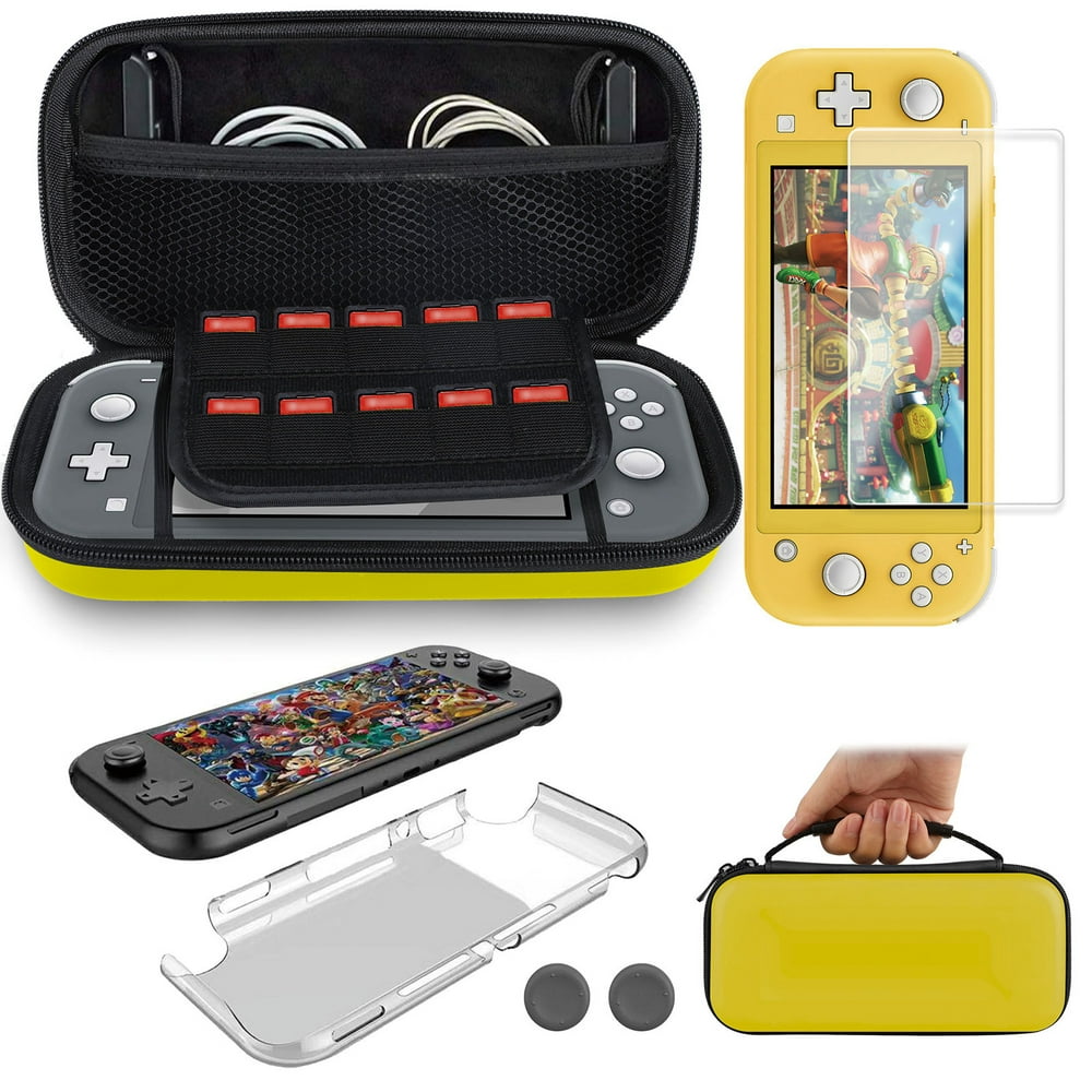 5 IN 1 Carry Case fit for Nintendo Switch Lite with Screen Protector, Hard Shell Protective