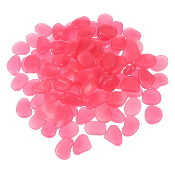 100 Pcs Day Glow Fish Tank Pebble Luminous Stone Aquarium Rocks