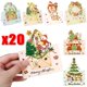 thumbnail image 2 of Tarjetas de Felicitación de Navidad para el hogar, accesorios de decoración de sobres de 20/10/5/1 piezas, regalos de bronceado plegables, 2 of 4