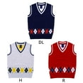 thumbnail image 3 of Boys Sweater Vest Casual V Neck Sleeveless Pullover Knit School Waistcoat Uniform Casual Outfits 1-8Y, 3 of 3