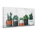 thumbnail image 2 of Marmont Hill Two-Toned Succulent Holders Canvas Wall Art, 22.5" x 45", 2 of 7