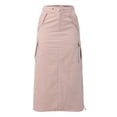 thumbnail image 4 of B91xZ Jupe Ligne A pour Femmes Décontractée Ample Taille Haute Imprimé à Carreaux, Rouge m, 4 of 5