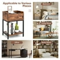 thumbnail image 5 of Yardi Yard Lift Top End Table with Charging Station and Storage Shelves-Coffee, Side Table, Chairside Table Narrow End Table for Bedroom Living Room Kitchen, 5 of 6