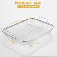 thumbnail image 2 of 3 PACK Air Fryer Basket For Oven, Stainless Steel Non-stick Mesh Grill Basket, Air Fryer Tray Wire Rack Roasting Basket, Dishwasher Safe, Easy to Clean (11.2”x8.3”), 2 of 7