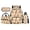 Apple Fruit Capybara, variant on Garronmavis Dark Sky Thunder Flame Giant Crocodile Children Backpack Combo, 17 Inch Prehistoric Dino Reptile School Bag with Thermal Lunch Pack, Pen Case and Drink Bottle Holder