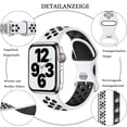 thumbnail image 3 of Correa deportiva compatible con correa de Apple Watch, correa de silicona transpirable con hebilla de doble orificio para iWatch Series 7 SE, 3 of 5