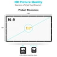 TOWOND Projector Screen 150 inch 169 HD 4K Foldable AntiCrease