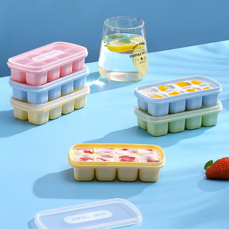 Cheers US Ice Cube Trays Silicone Ice Tray with Removable Lid Easy-Release  Flexible Ice Cube Molds Cubes per Tray for Cocktail, Whiskey, Baby Food,  Chocolate, BPA Free 