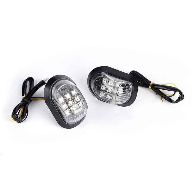 Luz de señal de giro para motocicleta, indicadores 9LED, intermitente Universal, 12V, amarillo