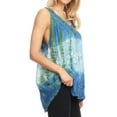 thumbnail image 3 of Sakkas Women's Tie Dye Floral Sequin Sleeveless Blouse - Purple - One Size, 3 of 11