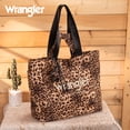thumbnail image 3 of Wrangler Large Tote Bag for Women Designer Leopard Print Purse for Travel Work Gym, Leopard, 3 of 7