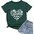 thumbnail image 4 of Camiseta de manga corta con cuello en V y estampado para mujer: top informal de verano con estampado floral, tejido suave y transpirable, varias tallas, 4 of 4