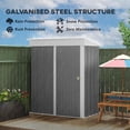 thumbnail image 4 of Outsunny Good Ventilation Steel Galvanized Steel Storage Sheds, 71.25 x 63.50 x 37.50 inches, Gray, 4 of 10