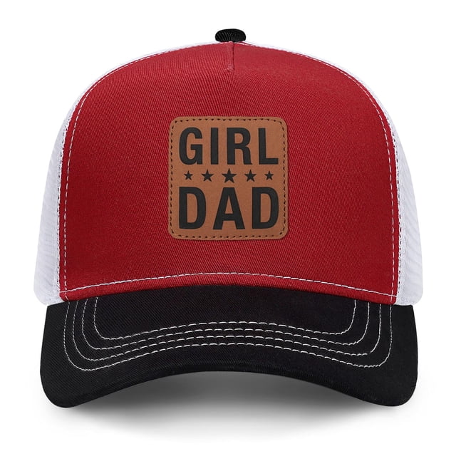 Gorra Trucker Negro con Parche de Cuero - Regalo de Hija para Papá