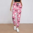 thumbnail image 2 of Women's Sweatpants, Pink Ghost Halloween Baggy Sweatpants Joggers for Women, Fall Outfits for Women 2024 Lounge Yoga Athletic Workout Pants with Pockets, 2 of 7