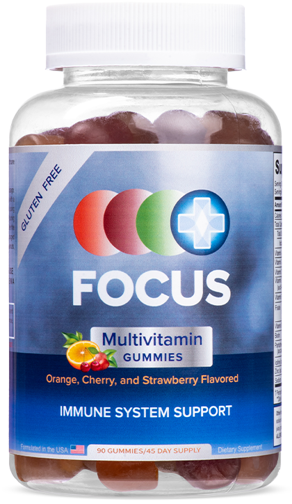 Focus Vitamins Multivitamin Gummies (90 Ct, 45 Day Supply)