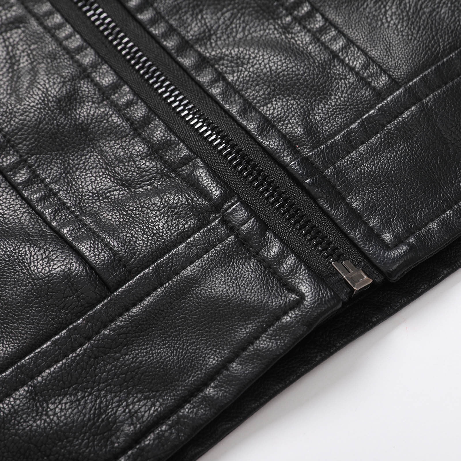 TMOYZQ Men's Vintage Stand Collar Motorcycle Jacket Leather Jacket Bomber Jacket Motorbike Riding Biker Jacket Warm Winter Coat Outerwear with Zipper Pockets (Available in Big & Tall)