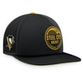 thumbnail image 3 of Men's Fanatics Black/Gold Pittsburgh Penguins Authentic Pro Hometown Rink Foam Trucker Snapback Hat, 3 of 5